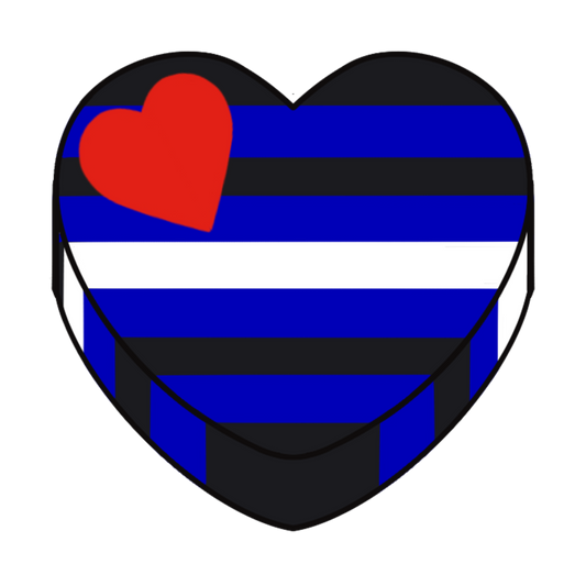 Leather Pride Candy Heart 3" Sticker (Clear Vinyl)
