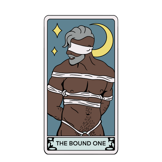 "The Bound One" Tarot Card Sticker (Holographic) (Night Tone)