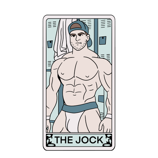 "The Jock" Tarot Card Sticker (Holographic) (Day Tone)