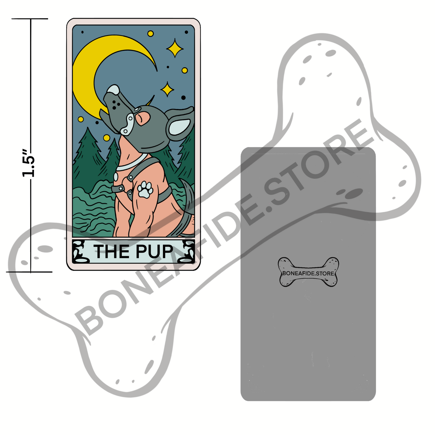 *PRE-ORDER* Tarot The Pup Hard Enamel Pin (Day Tone)