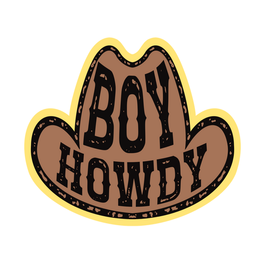 Boy Howdy Sticker (Clear Vinyl)