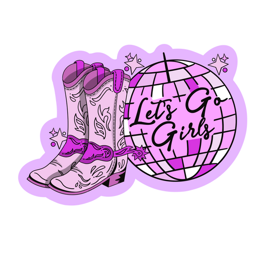 Let's Go Girls Sticker (Glitter)