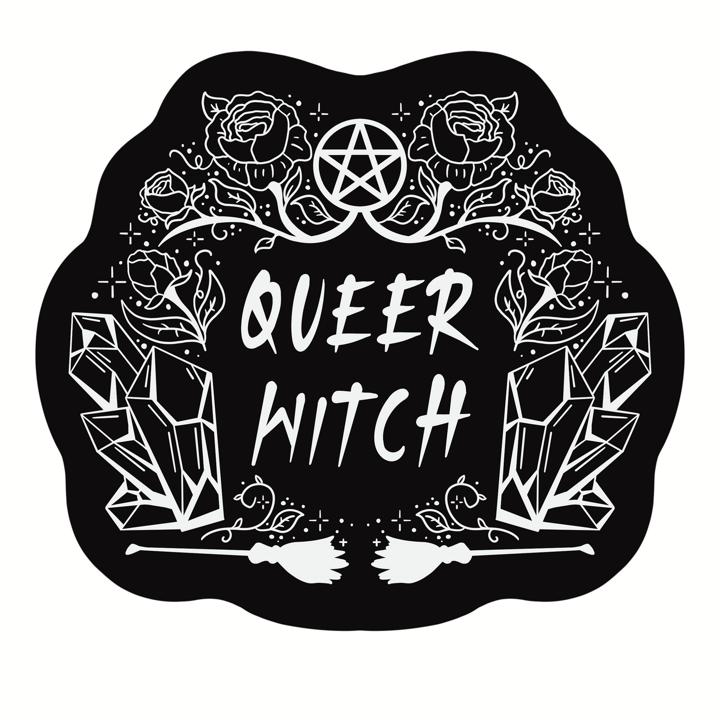 Queer Witch Sticker (Clear Vinyl)