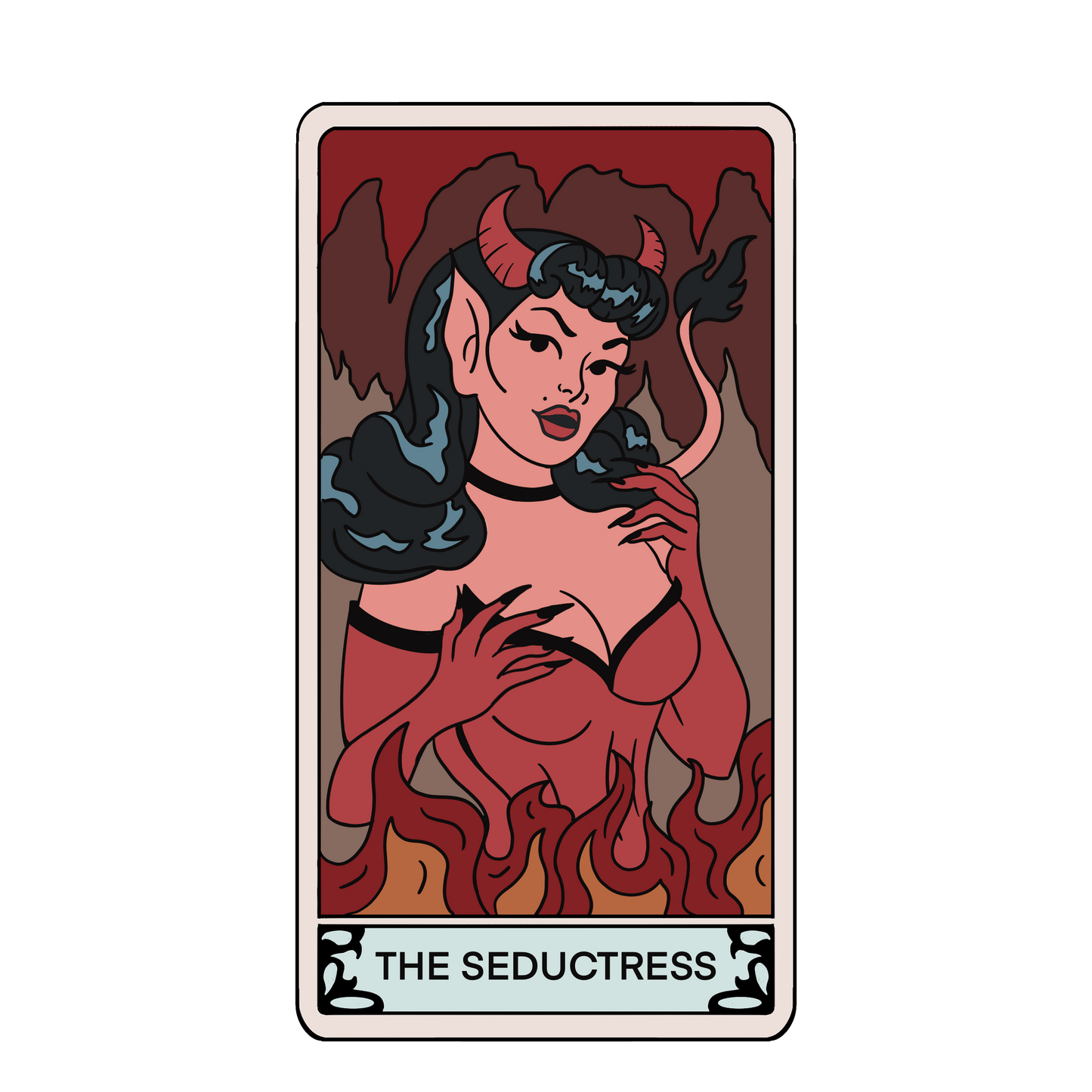 "The Seductress" Tarot Card Sticker (Holographic)