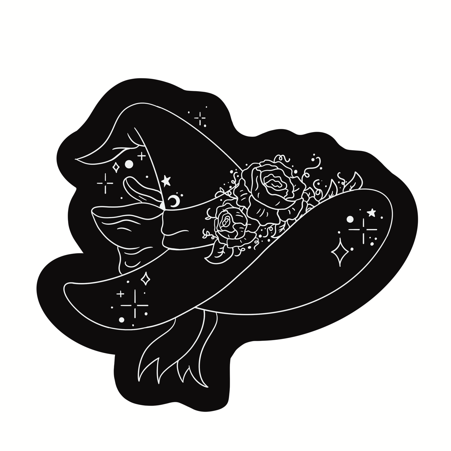 Witch Hat Sticker (Clear Vinyl)