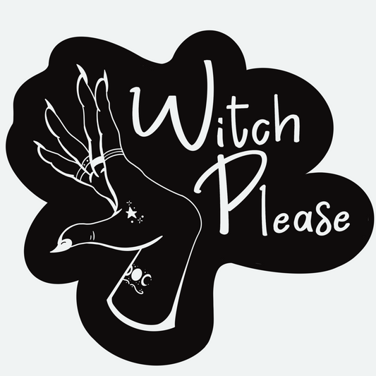 Witch Please Sticker (Clear Vinyl)