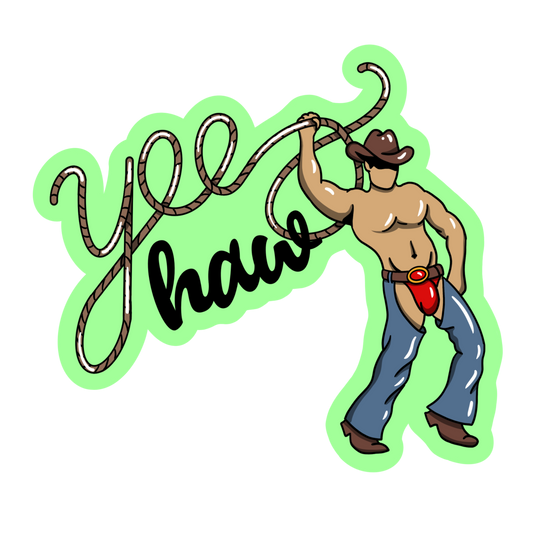 Yee Haw Sticker (Clear Vinyl)