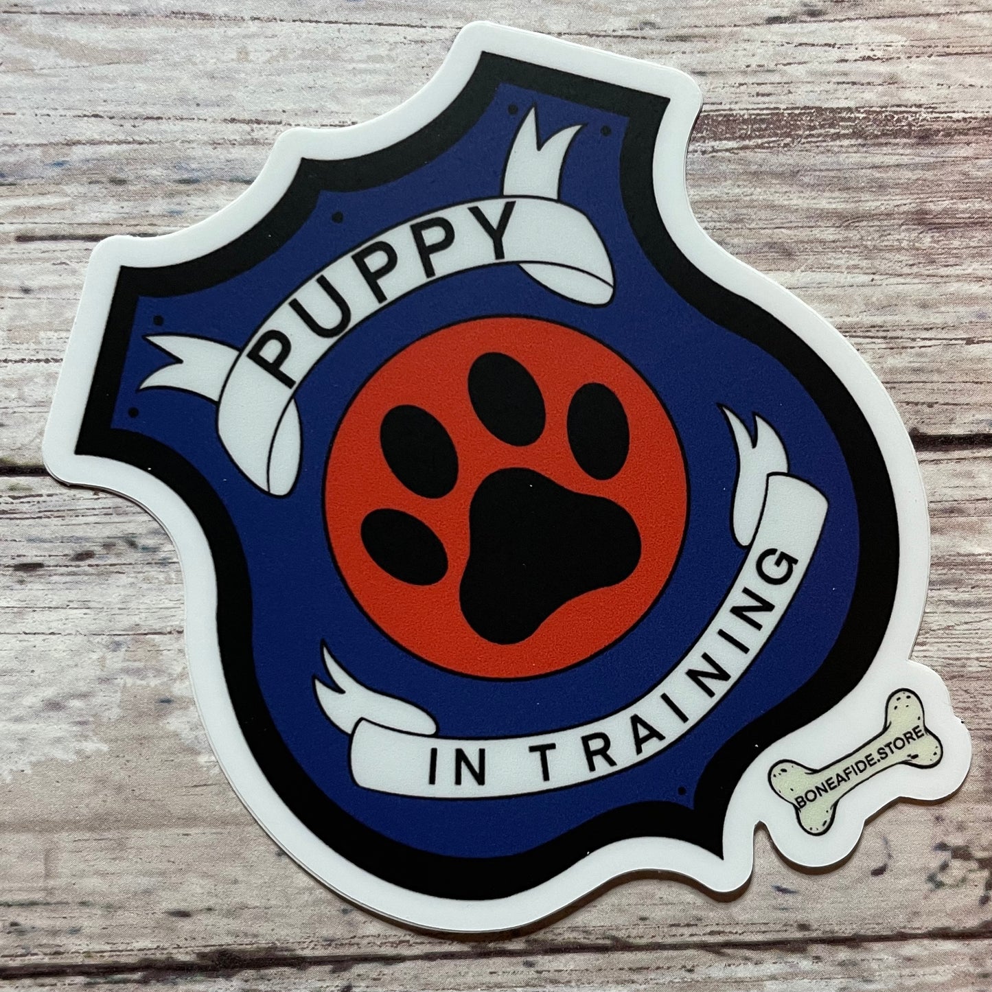 Puppy In Training Vinyl Sticker