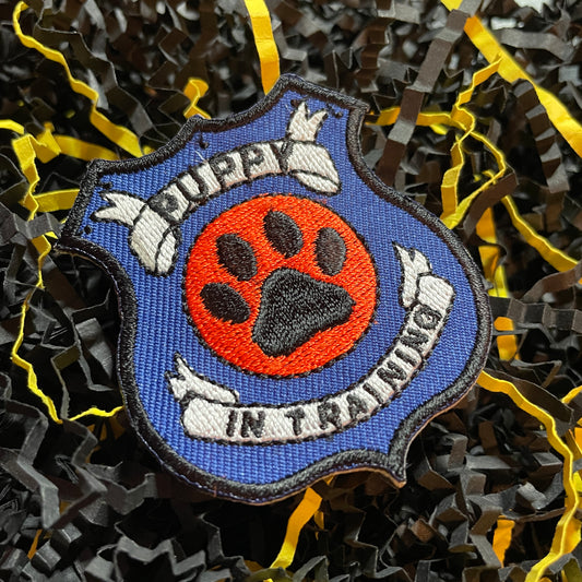 Puppy In Training Badge Iron-On Patch