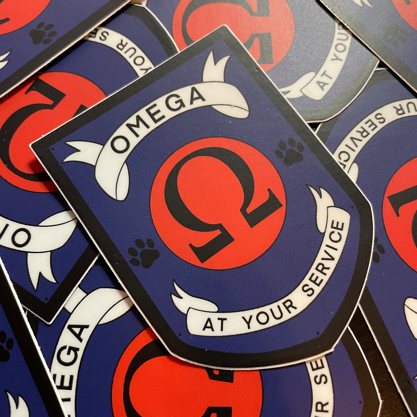 Omega Badge Sticker