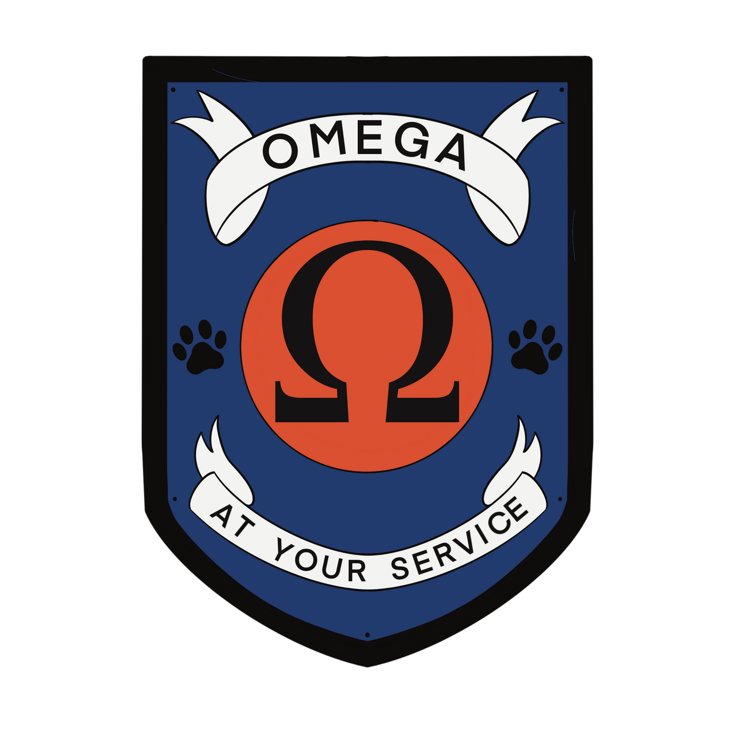 Omega Badge Sticker