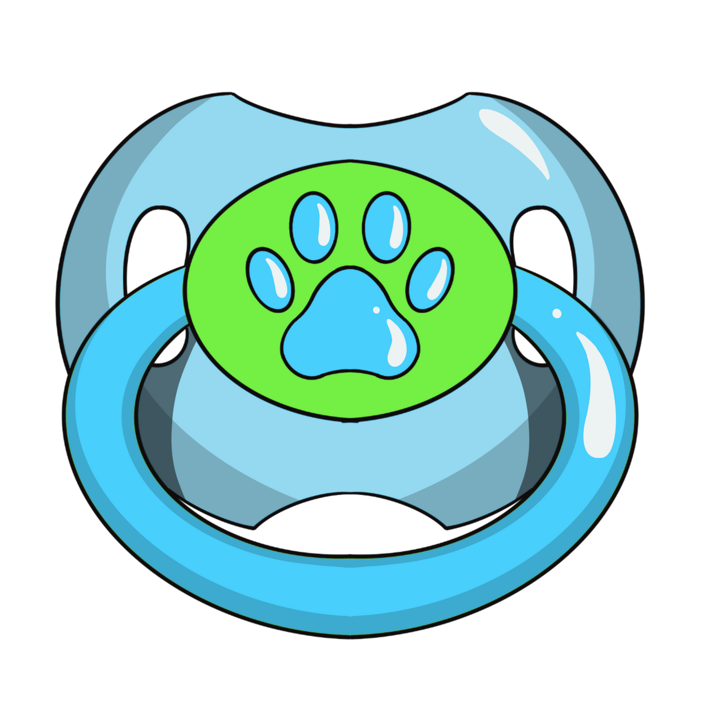 Little Blue Pacifier Holographic Sticker